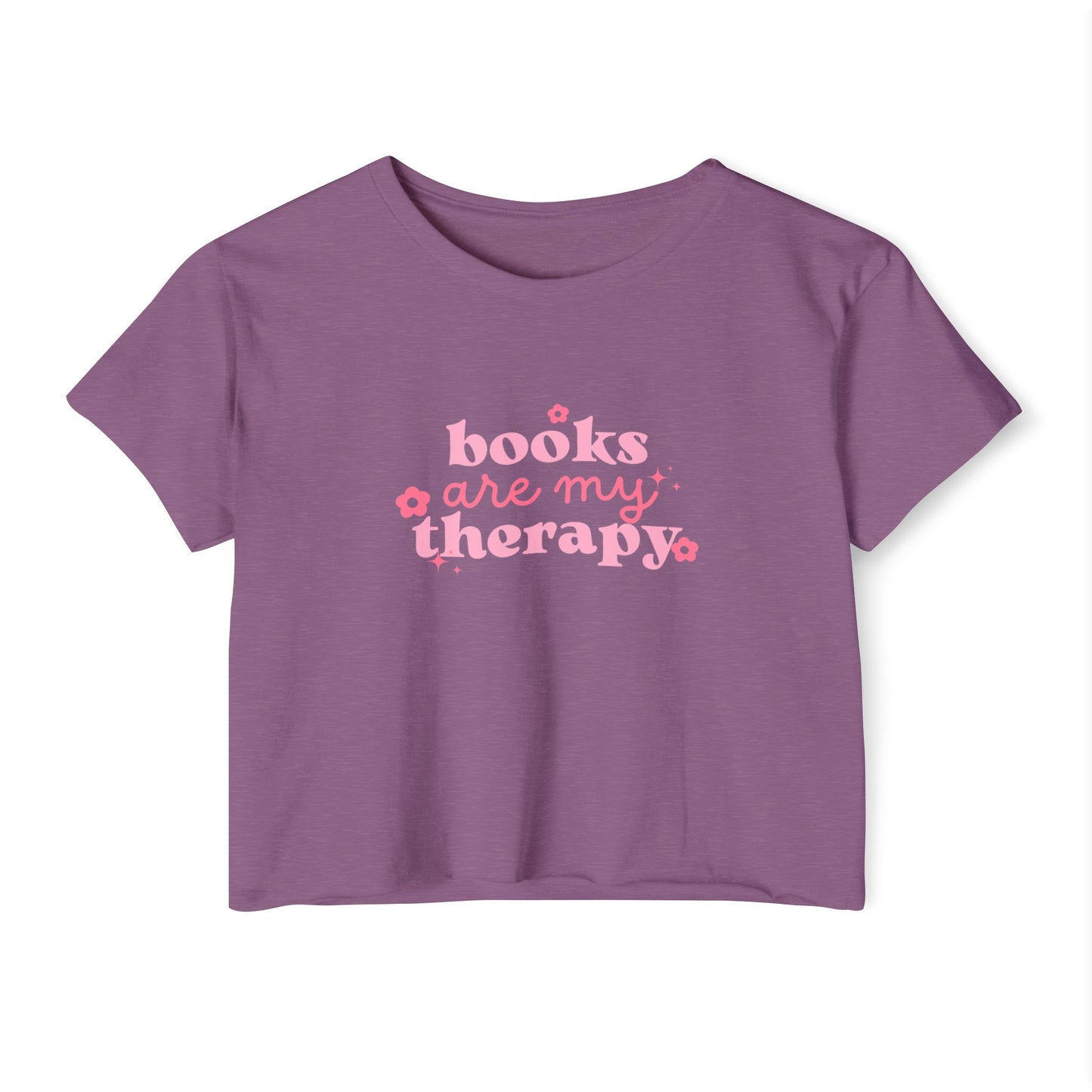 Books Are My Therapy Crop Top