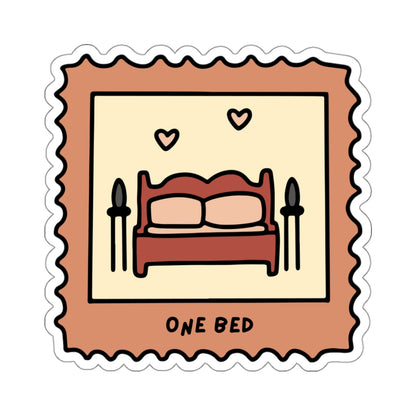 One Bed Book Trope Sticker