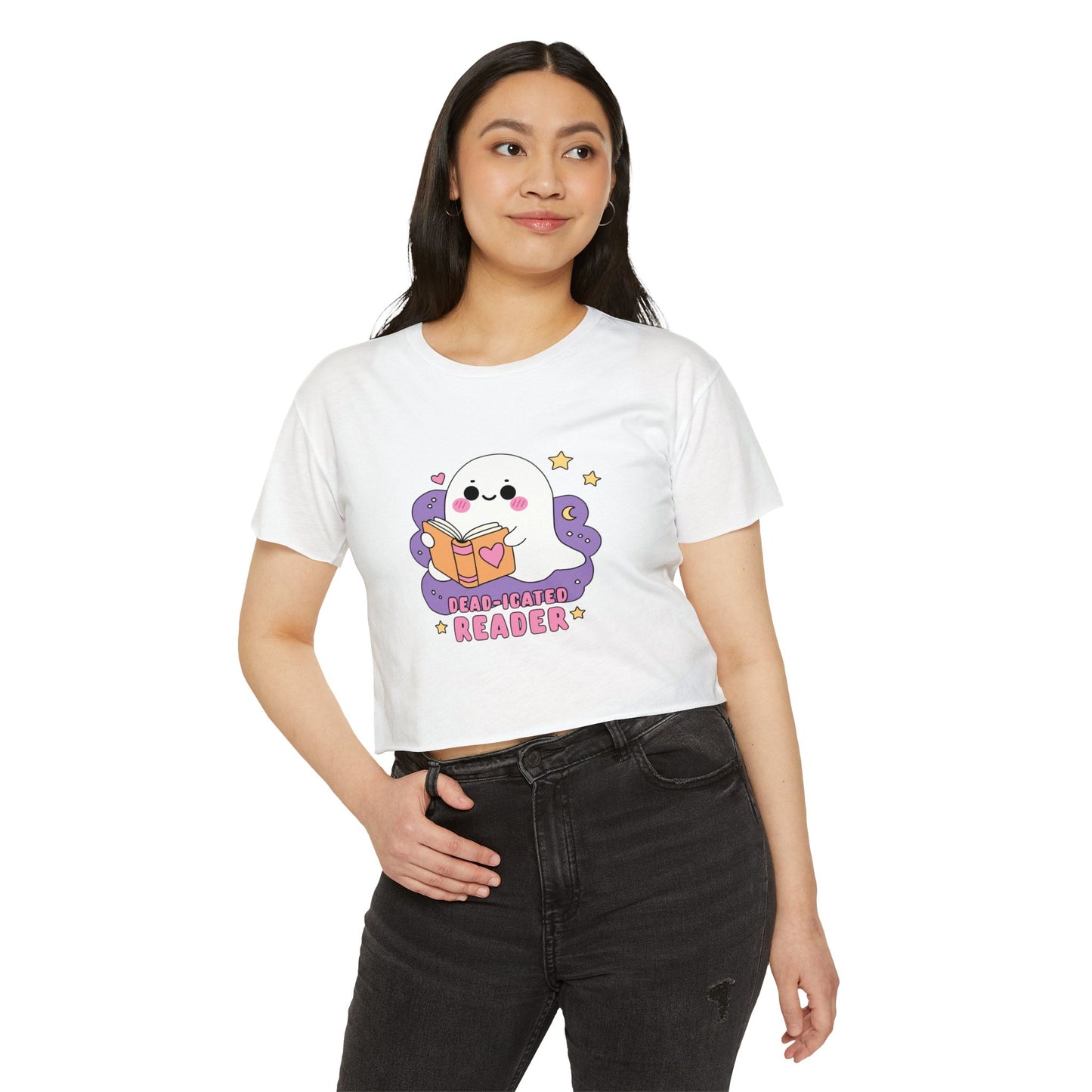 Dead-icated Reader Ghost Crop Top