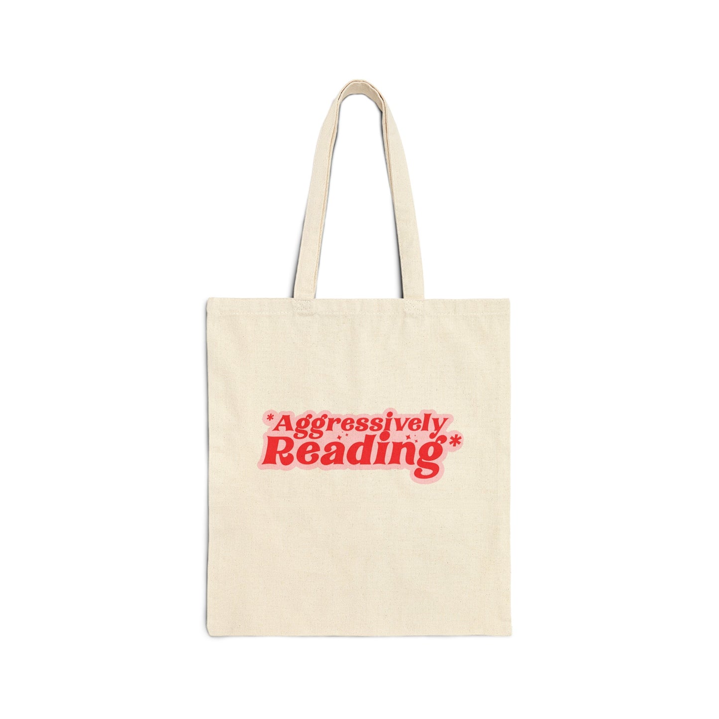 Aggressively Reading Canvas Tote Bag