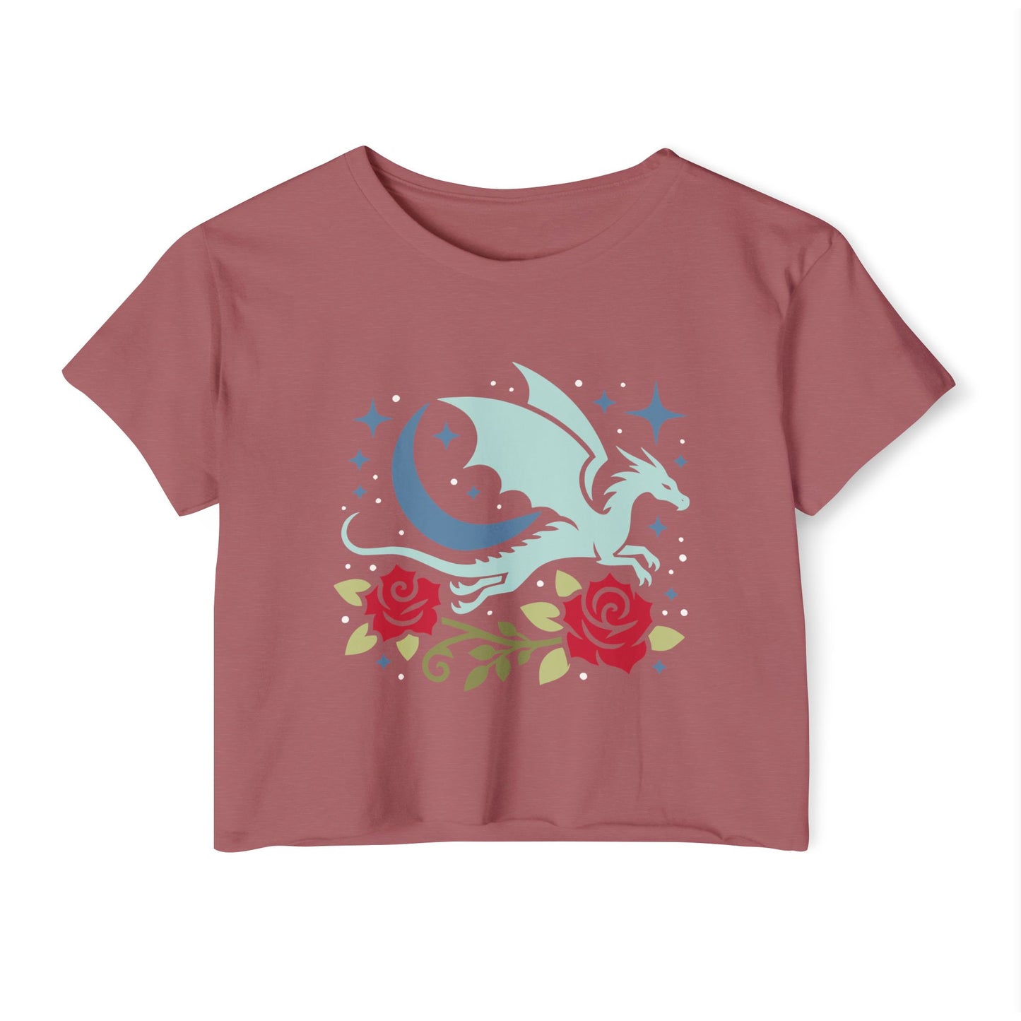 Floral Dragon Crop Top