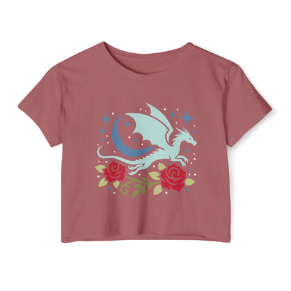 Floral Dragon Crop Top