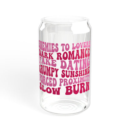 Popular Book Tropes Sipper Glass, 16oz