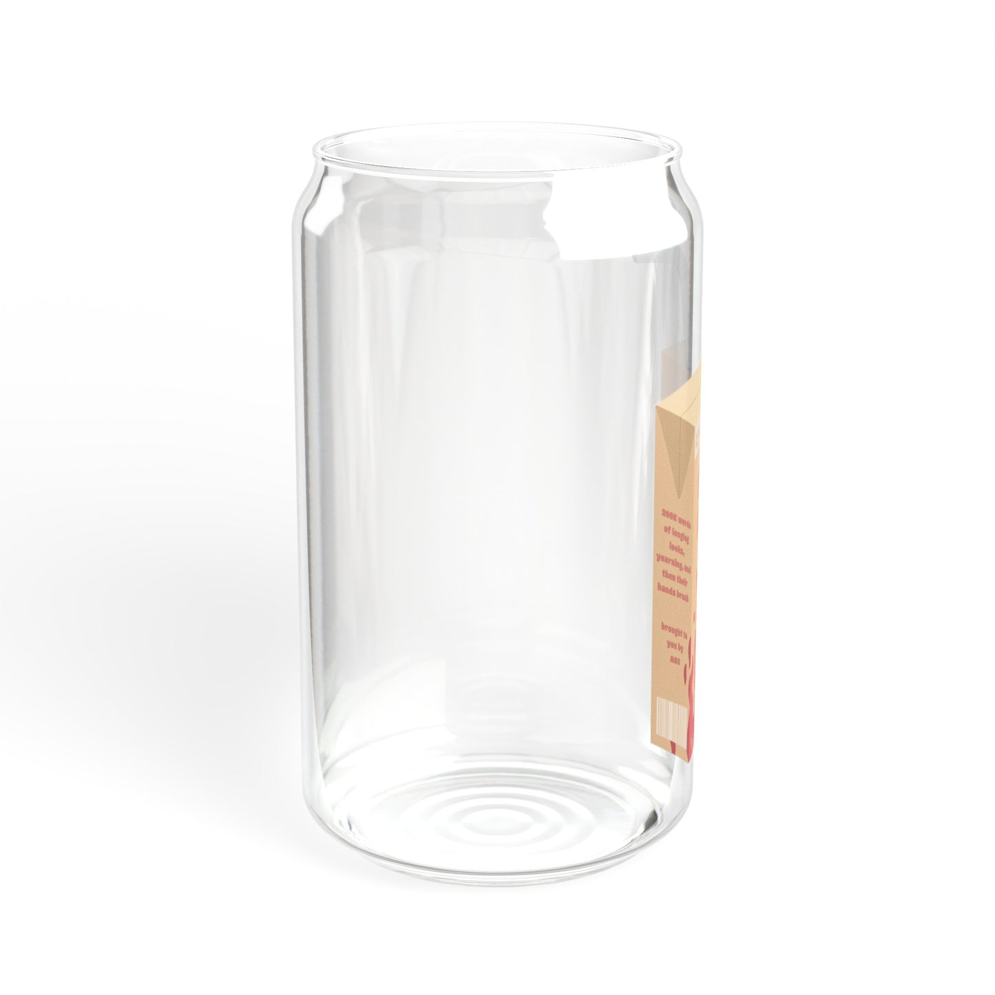 Slow Burn Juice Carton Sipper Glass, 16oz