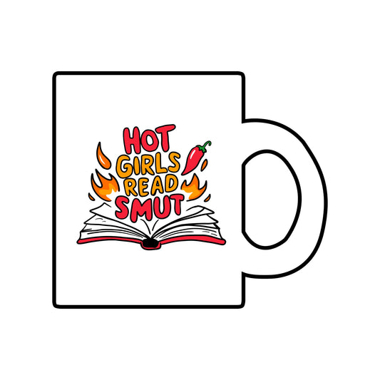 Hot Girls Read Smut 10oz Clear Glass Mug - Perfect for Book Lovers and Coffee Enthusiasts