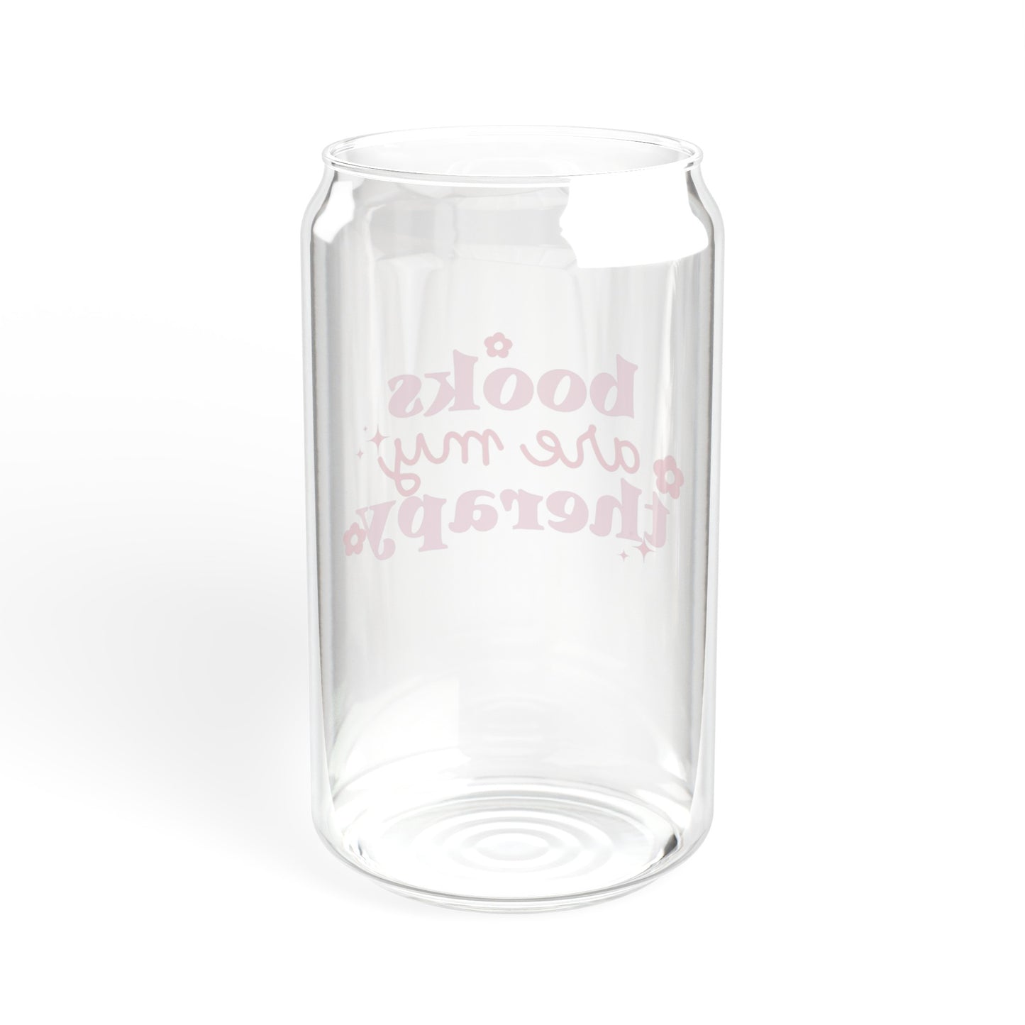 Books are my Therapy Sipper Glass, 16oz