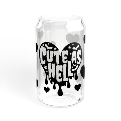 Cute as Hell Sipper Glass, 16oz