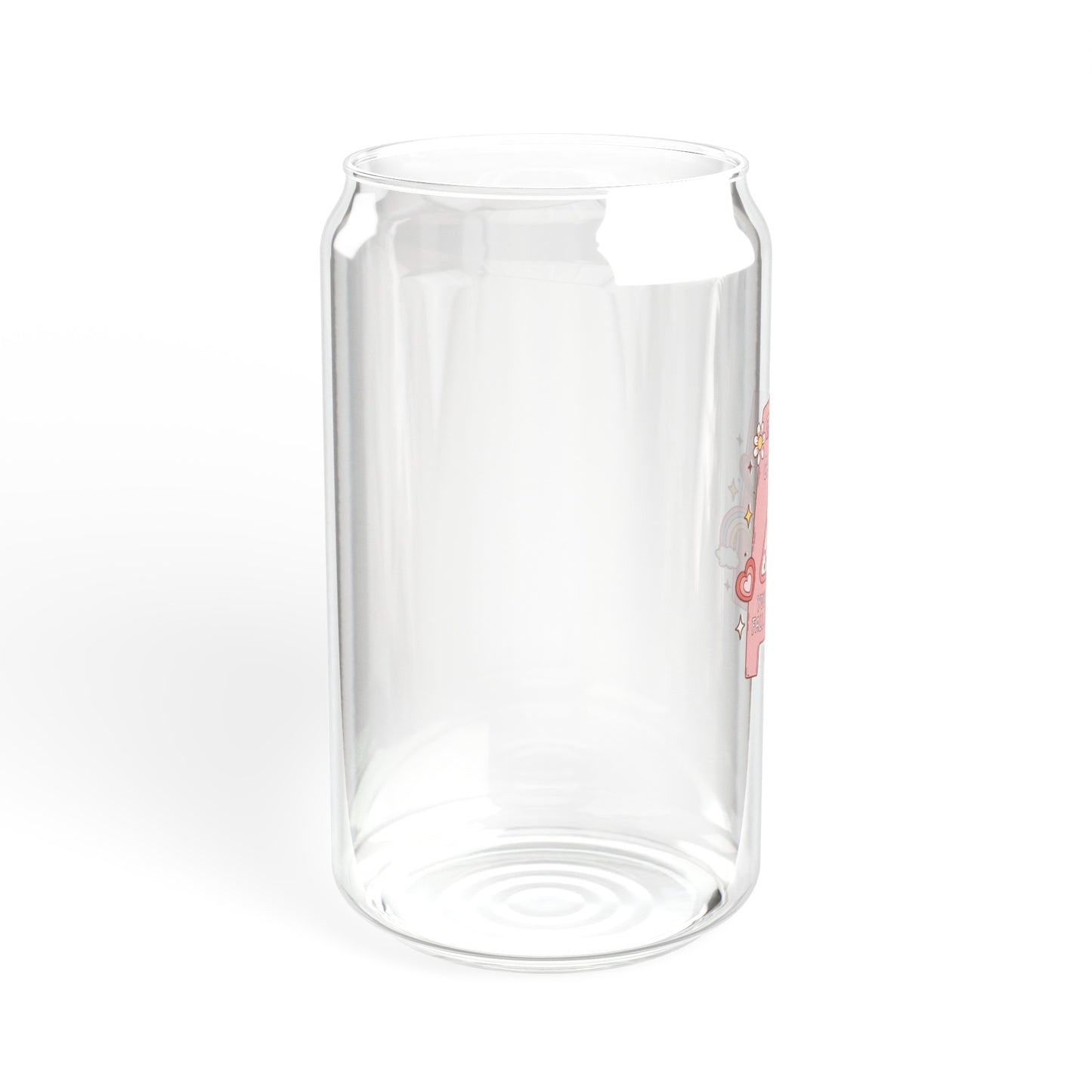 Caution: Falling in Love Zone Ahead Sipper Glass, 16oz