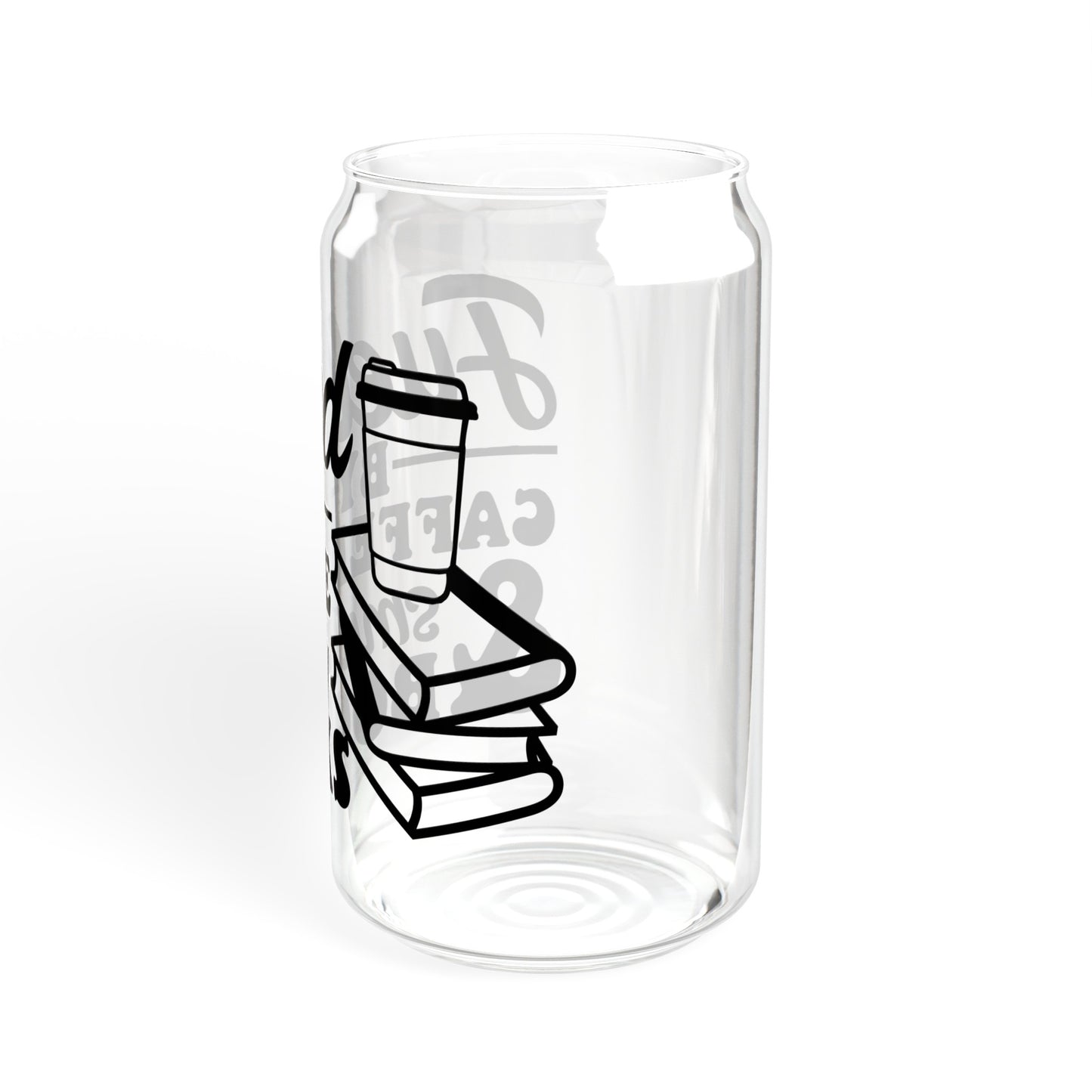 Fueled by Caffeine and Smutty Books Sipper Glass, 16oz