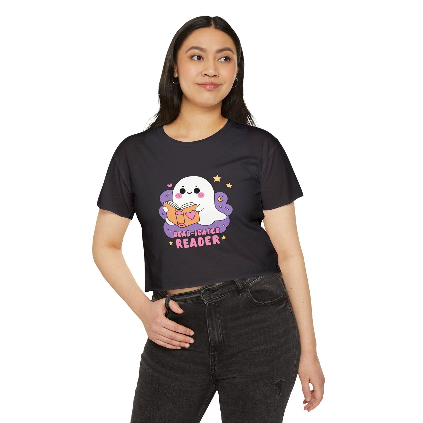 Dead-icated Reader Ghost Crop Top