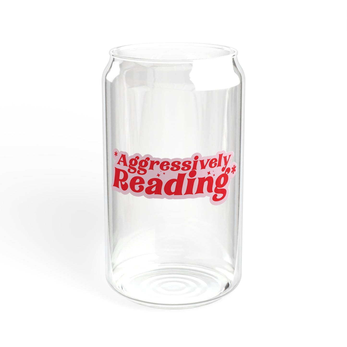 Aggressively Reading Sipper Glass, 16oz