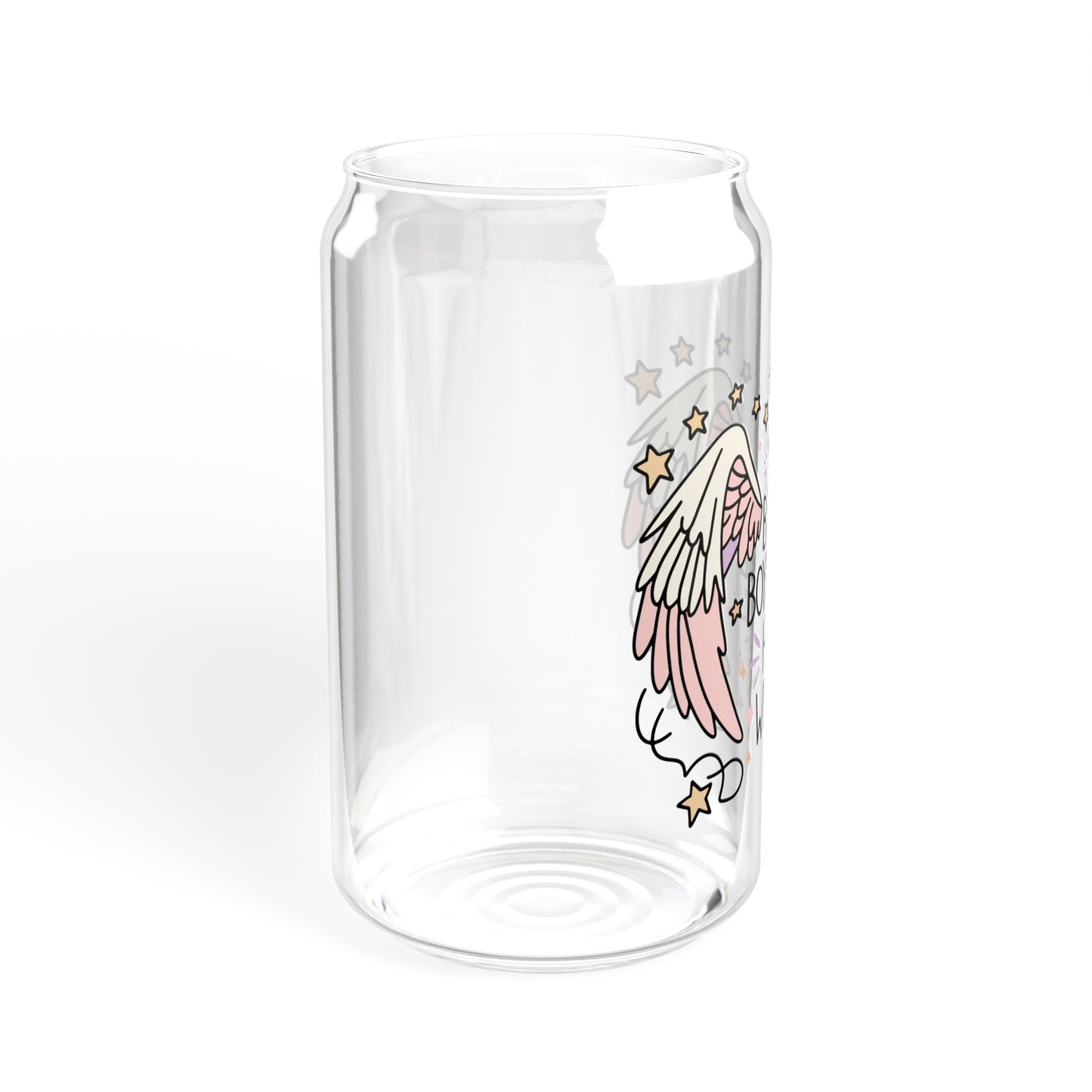 My Book Boyfriend Has Wings Sipper Glass, 16oz