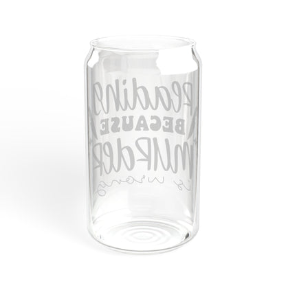 Reading Because Murder is Wrong Sipper Glass, 16oz