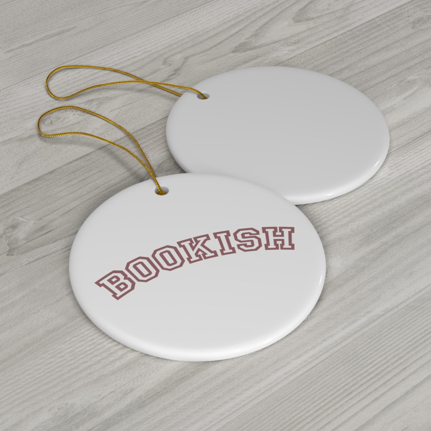 Bookish Ceramic Ornament