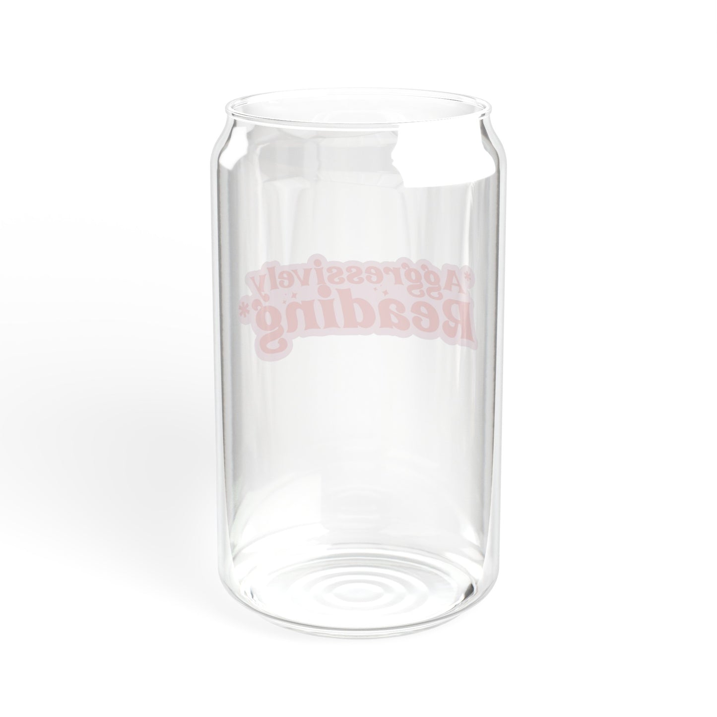 Aggressively Reading Sipper Glass, 16oz