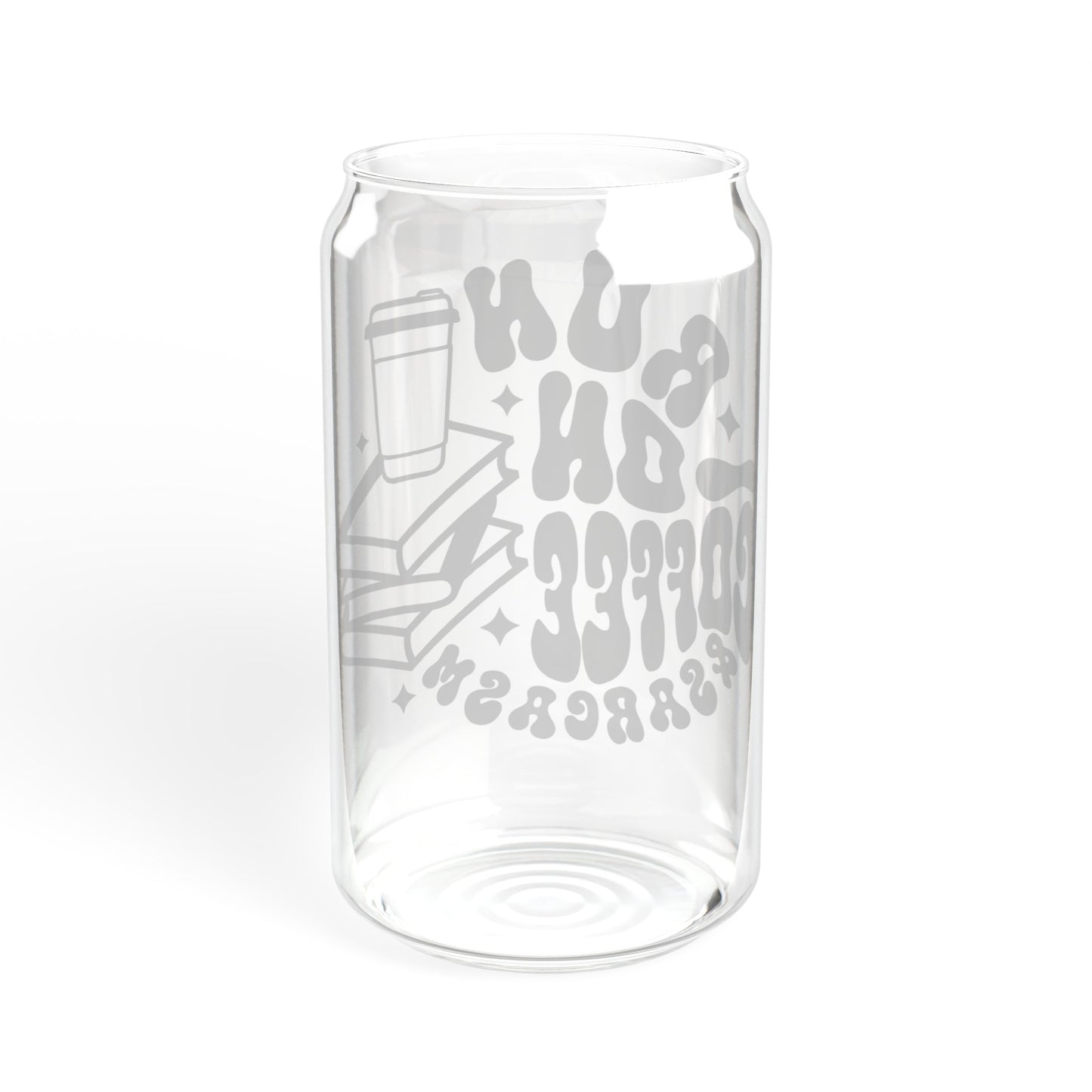 I Run on Coffee and Sarcasm Sipper Glass, 16oz