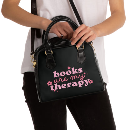 Books Are My Therapy Shoulder Handbag