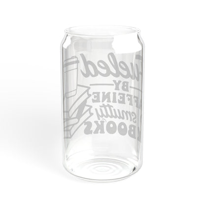 Fueled by Caffeine and Smutty Books Sipper Glass, 16oz