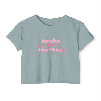 Books Are My Therapy Crop Top