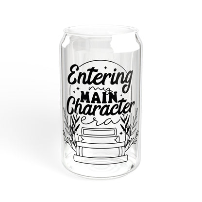 Entering My Main Character Era Sipper Glass, 16oz