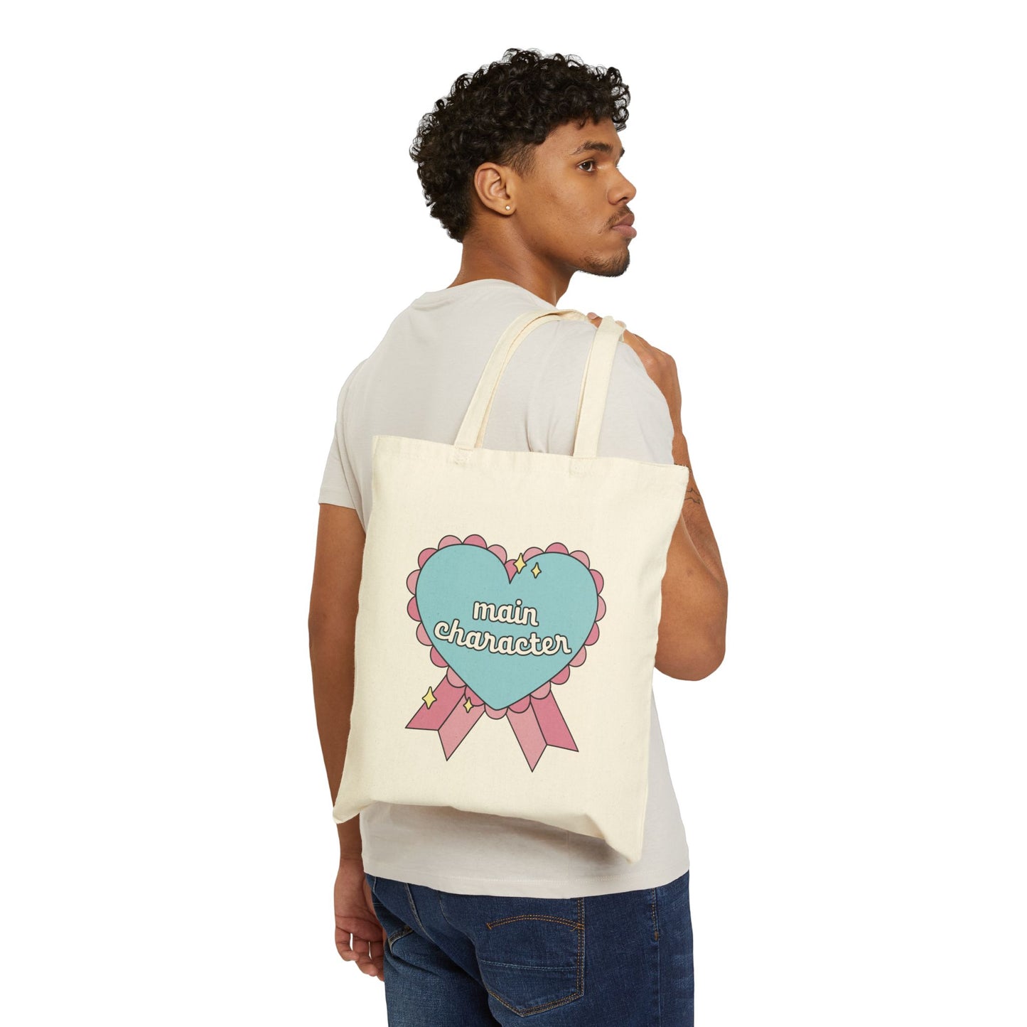 Main Character Canvas Tote Bag