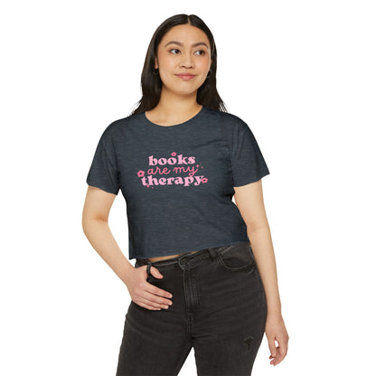 Books Are My Therapy Crop Top