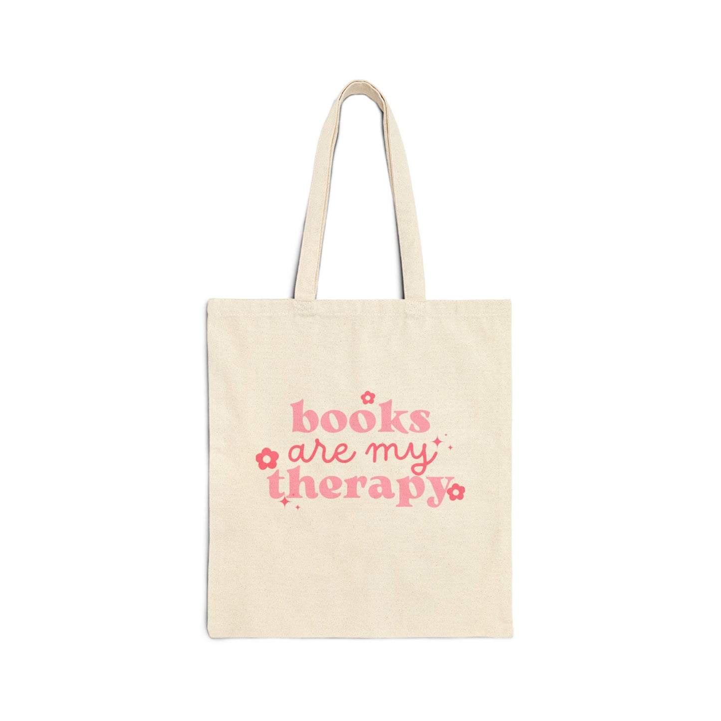 Books Are My Therapy Canvas Tote Bag