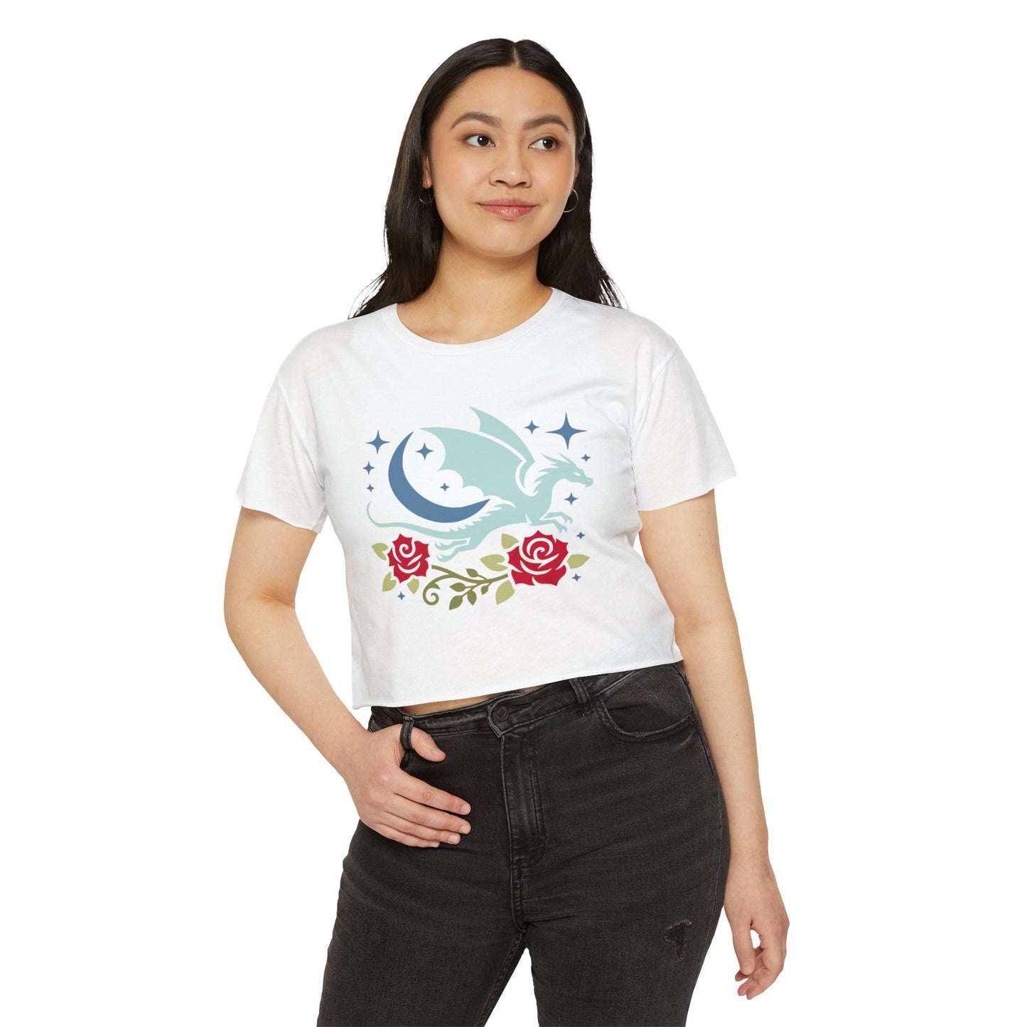 Floral Dragon Crop Top