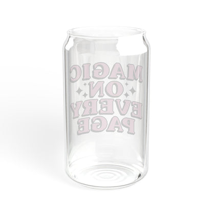 Magic on Every Page Sipper Glass, 16oz